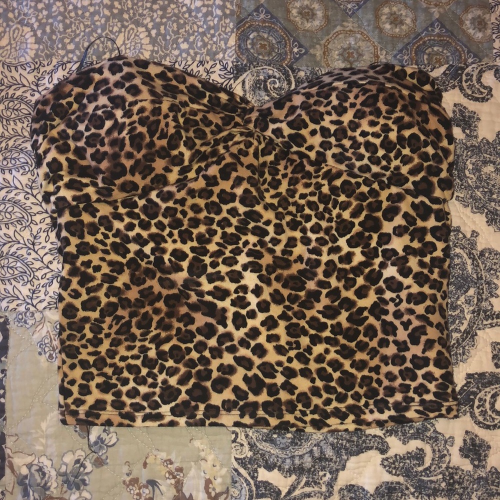 Cheetah crop tube top